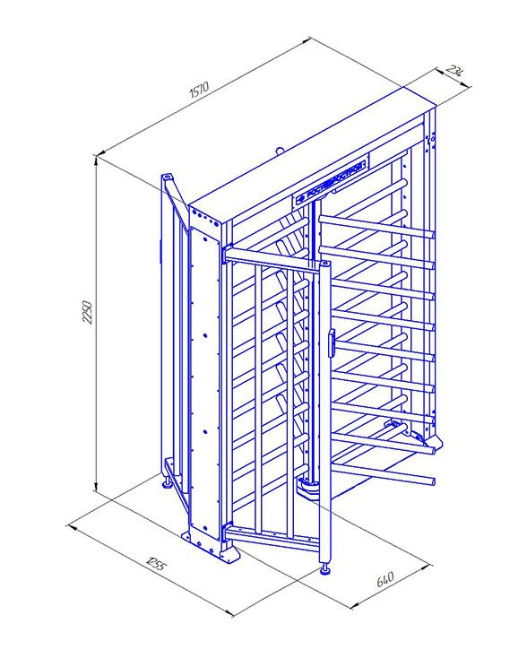 Ростов-Дон ПР1Л/3М2 НЕРЖ Полноростовой роторный турникет