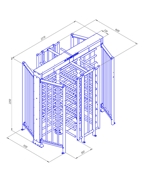 Ростов-Дон ПР2/4М2 НЕРЖ Полноростовой роторный турникет
