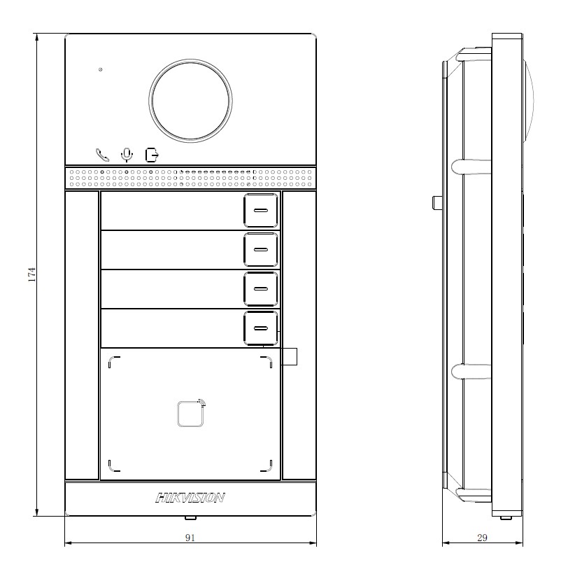 HikVision DS-KV8413-WME1(C)/Flush Вызывная панель