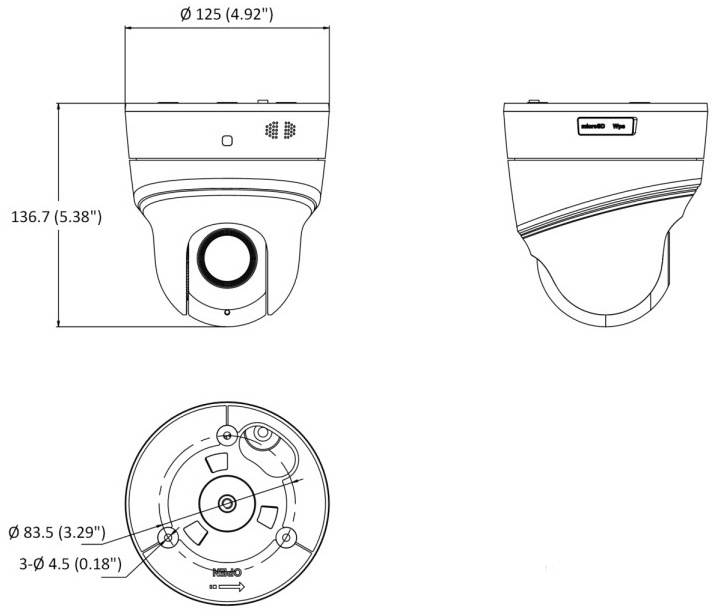 HiWatch PTZ-N2204I-D3/W (B) (2.8-12 мм) видеокамера IP
