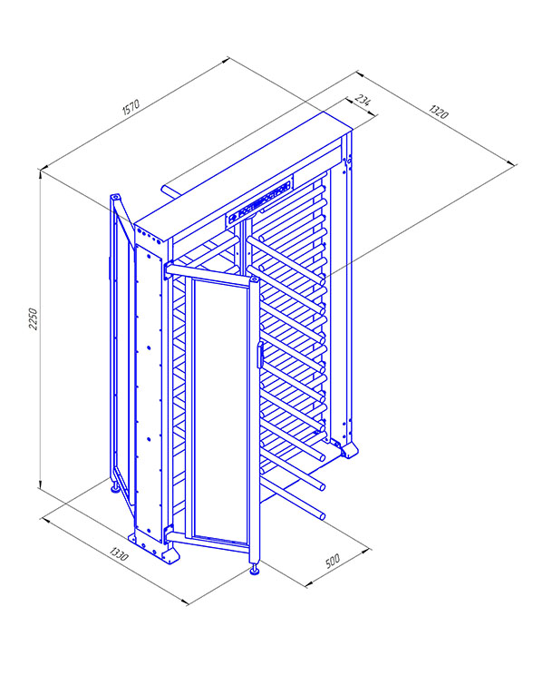 Ростов-Дон ПР1ЛС/4М2 НЕРЖ Полноростовой роторный турникет