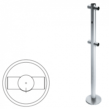 OXGARD с отв. под фиксатор i-образн. (4 муфты) ВЗР 1996.09.42 Стойка ограждения 