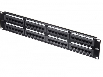 Netko Патч-панель UTP, 19", 48 портов RJ45, cat.5е, 2U, Dual Type, Expert CKC