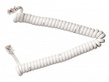 Netko Шнур телефонный витой (4р4с) 2,5 метра / белый