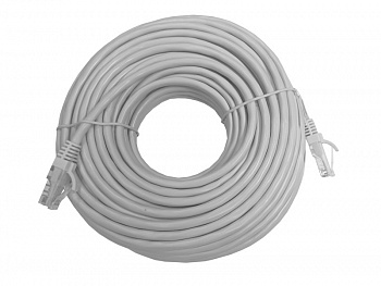 Netko Патч-корд UTP4 cat.5е, 20.0м, CCA, LSZH, серый, литой коннектор Optima