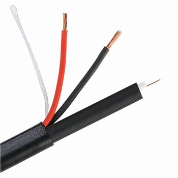 Space Technology РК 75+2х0,5 (48) PE ВНЕШНИЙ (черный, 200м) Коаксиальный кабель