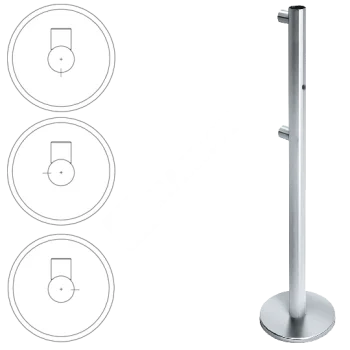 OXGARD ВЗР 2442.09.05 Стойка ограждения передвижная односторонняя с отверстием под фиксатор, прямо 