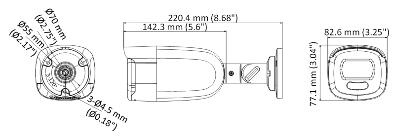 Hikvision DS-2CE12HFT-F28 (2.8 mm) мультиформатная MHD видеокамера