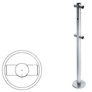 OXGARD с отв. под фиксатор i-образн. (4 муфты) ВЗР 1996.09.42 Стойка ограждения 